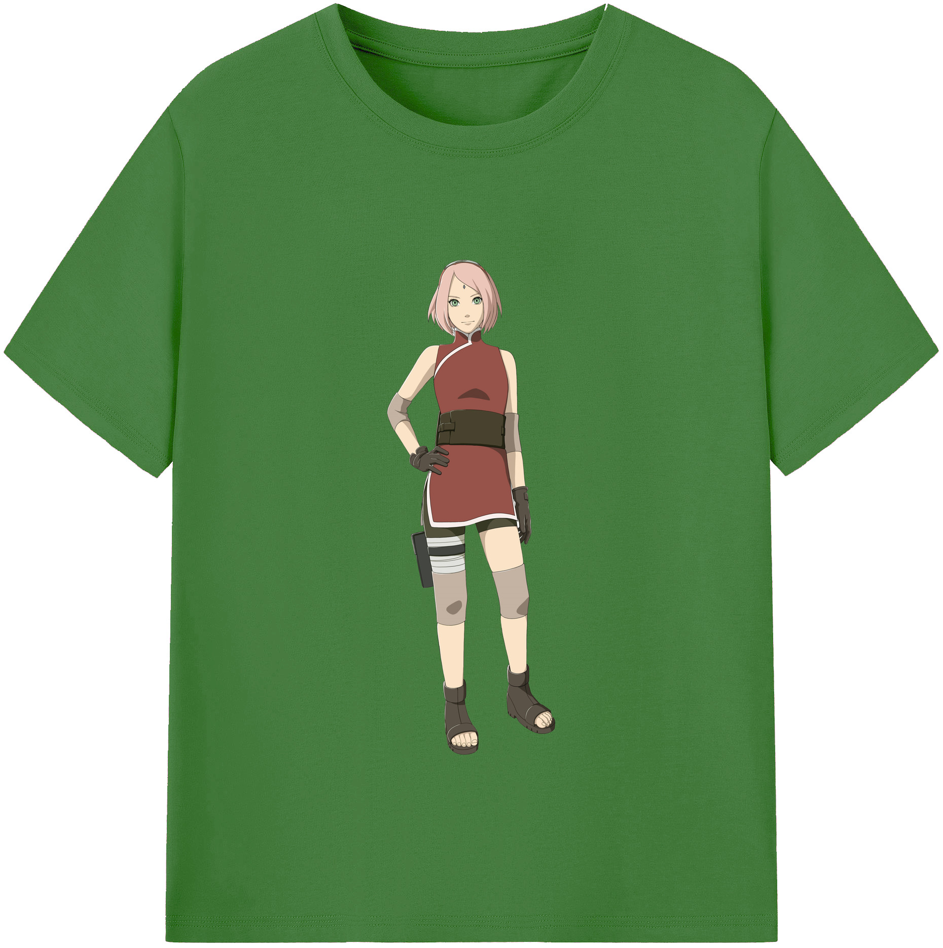 （画像用） NARUTO -ナルト- 春野サクラ Haruno Sakura レディースカジュアルプリントTシャツ（綿100％）